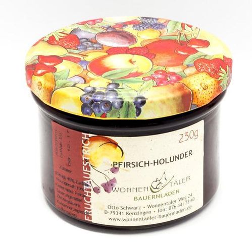 Pfirsich - Holunder - Fruchtaufstrich 230g